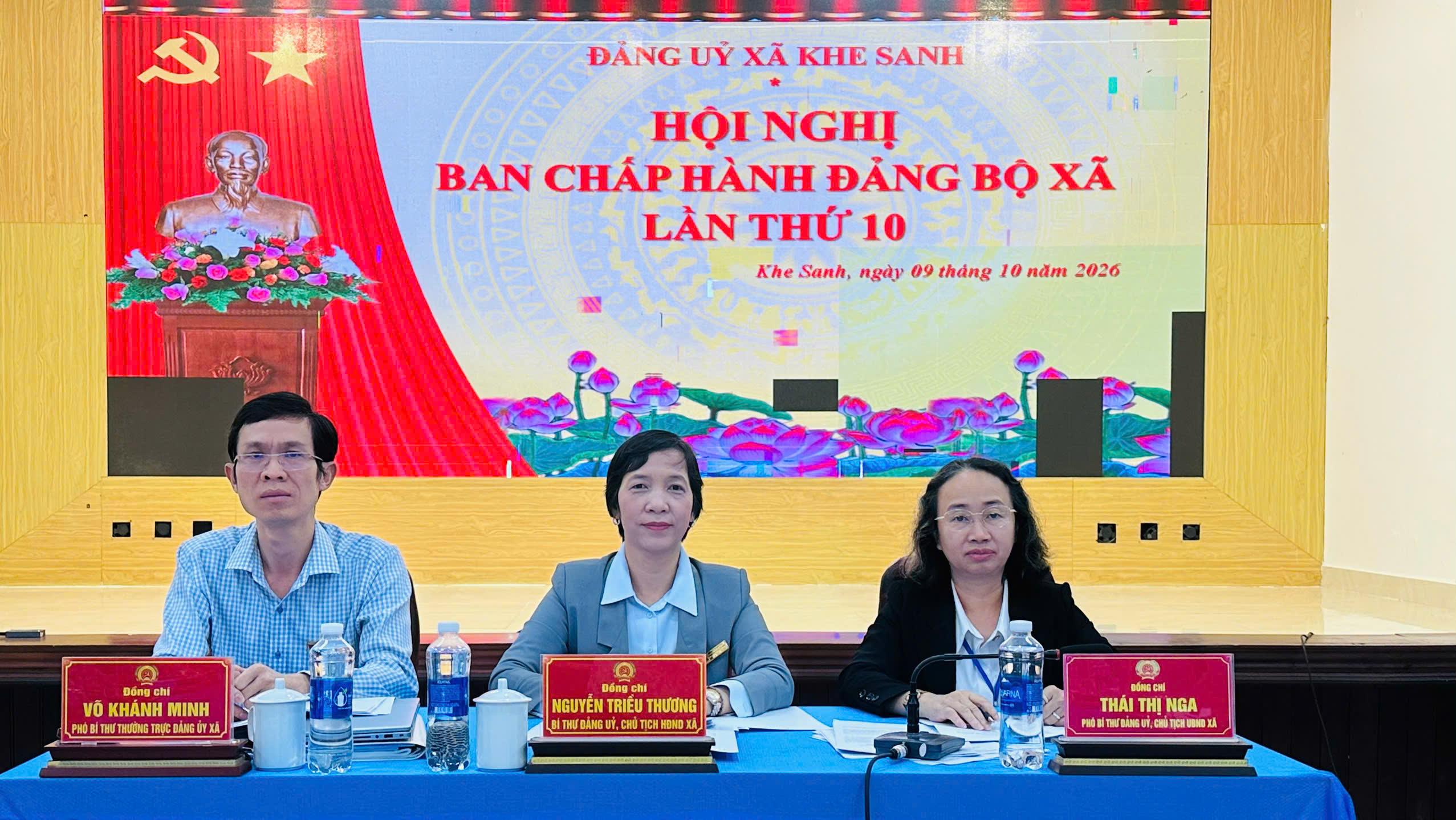 Đảng ủy xã Khe Sanh tổ chức Hội nghị Ban Chấp hành lần thứ 10, nhiệm kỳ 2025 – 2030