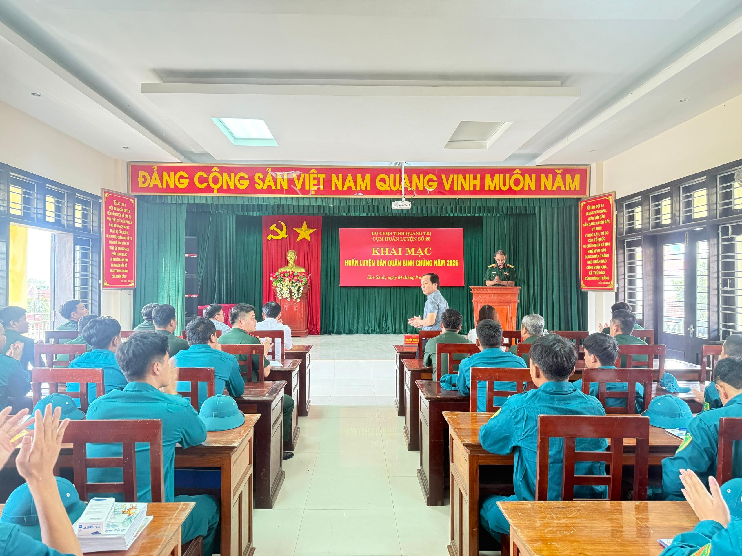 Cụm huấn luyện số 25 tổ chức huấn luyện dân quân binh chủng năm 2026