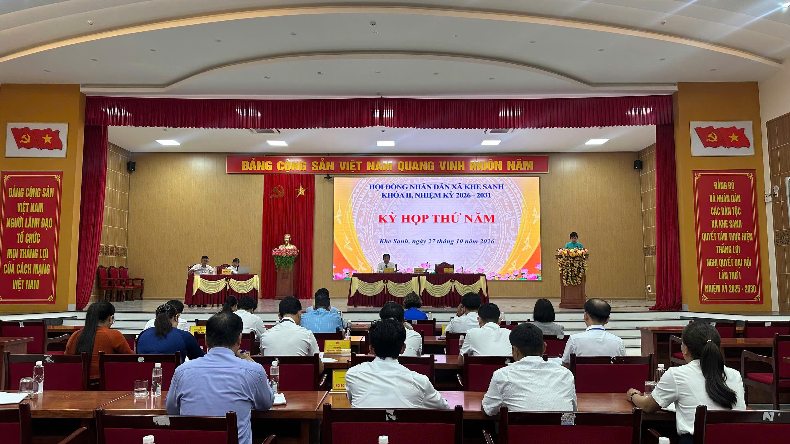 Kỳ họp thứ năm (kỳ họp chuyên đề) Hội đồng nhân dân (HĐND) xã Khe Sanh khóa II, nhiệm kỳ 2026 –...